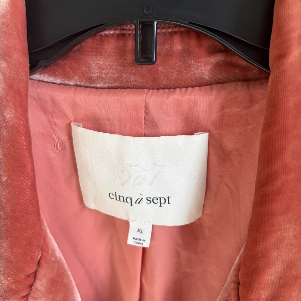 Cinq à Sept Coral Velvet Utility Jacket - Picture 3 of 9